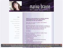 Tablet Screenshot of marina-braune.de